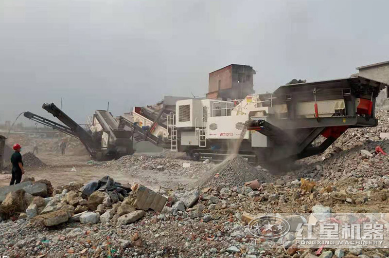 南陽時產150噸建筑垃圾破碎生產線