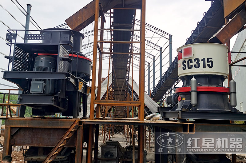 SC315S單缸圓錐破和HVI1040制砂機(jī)