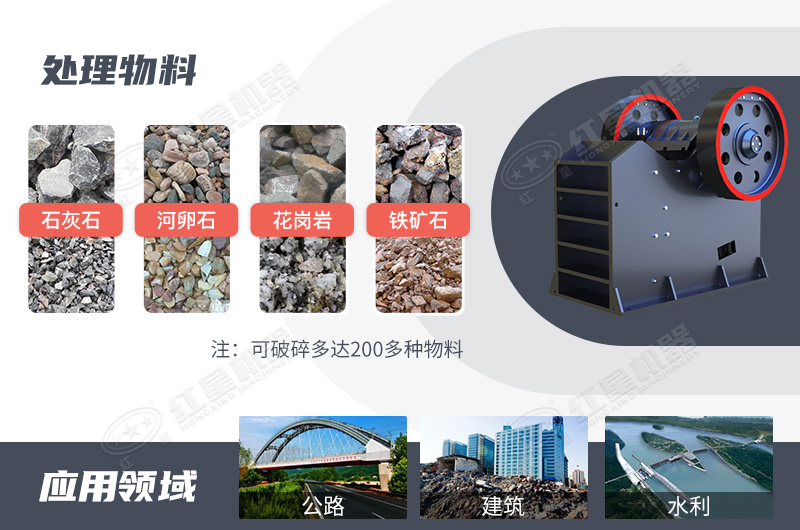 顎式破碎機(jī)可處理軟石料也可破碎硬石料