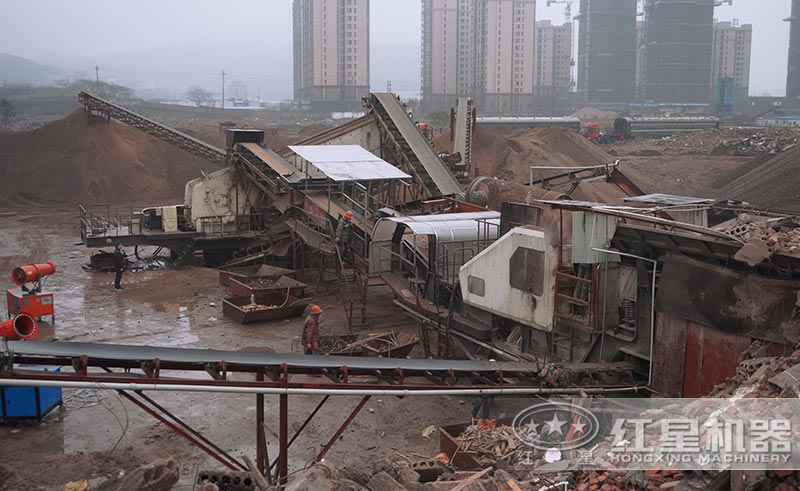 大型建筑垃圾再生利用廠現(xiàn)場(chǎng)圖
