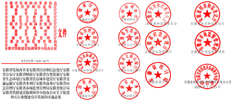 安徽省重點大型制砂企業(yè)