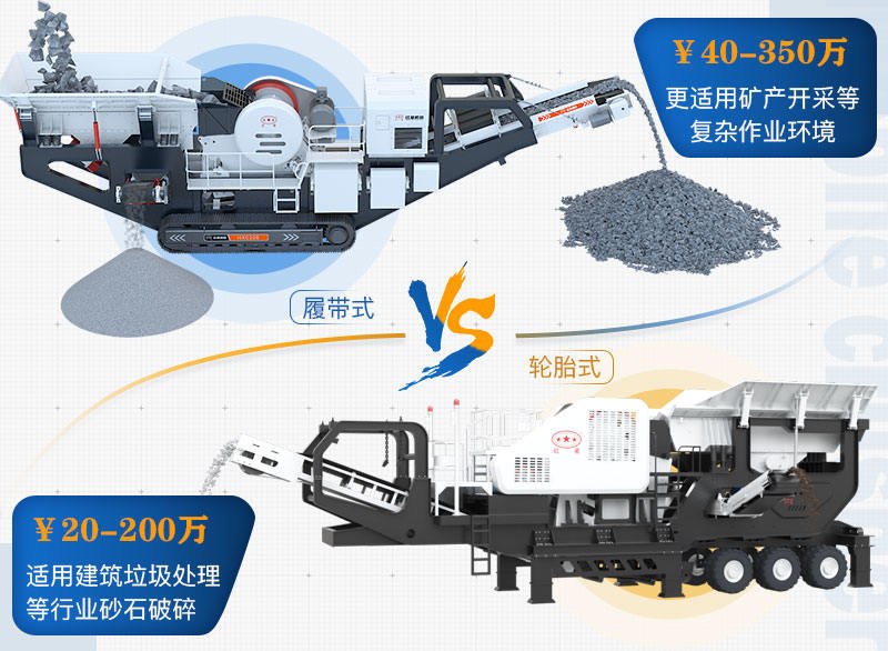移動碎石粉沙機(jī)不同種類價格范圍