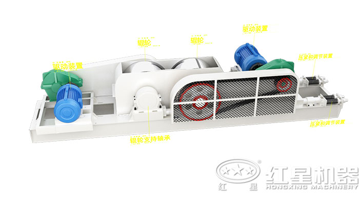 雙輥破碎機內部輥輪細節(jié)