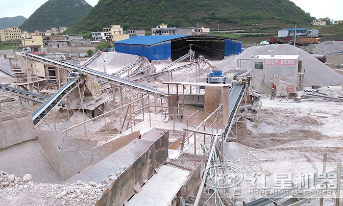 人工造沙現(xiàn)場