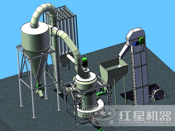 3250目超細磨粉機連續(xù)運轉(zhuǎn)